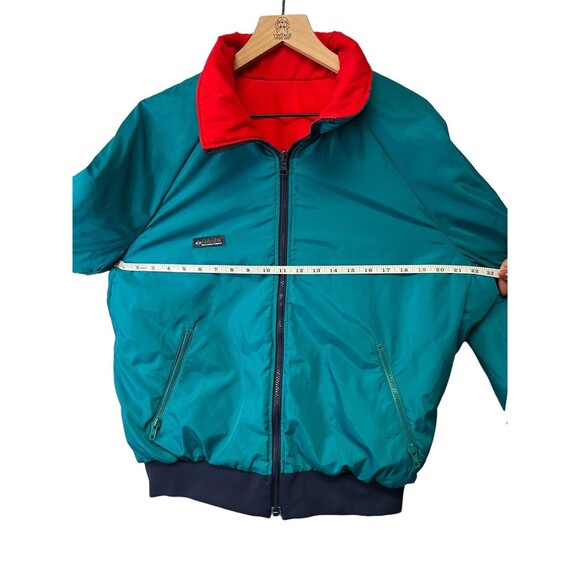 Vintage 1990s COLUMBIA Thinsulate Reversible Puffer Jacket Red Teal Men’s Large - Picture 11 of 16